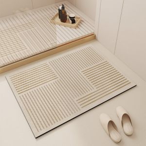 VIKAMA Cream-Style Diatom Mud Anti-Slip Floor Mat Bathroom Entrance Carpet Water-Absorbing Floor Mat Home Decoration