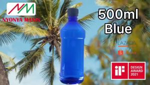 Botol Plastik Biru 500ml dengan penutup/PET Plastic Bottle with cap