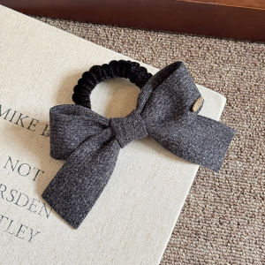 Bowknot High Elasticity Hair Ties Gentle Low Ponytail  Hair Bands Girls Fashionable Simple Women Elegant Autumn Winter