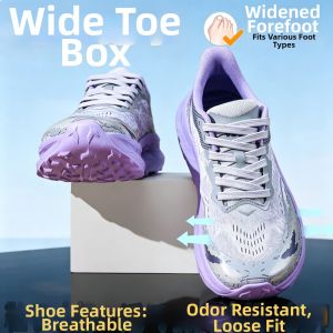 CVPAJ | Wide Toe Summer Breathable Mesh Running Shoes Purple