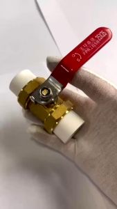 3/4\" 1\" 1.2\" Double Union Ball Valve PPR Pipe Brass Ball Valve Connector DN20/25/32