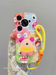 Creative Cartoon Monster Phone Case for Huawei Pura70 Pro+ Full Cover Female Style Mobile Phone Stand Protective Shell