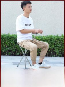 Gậy Đi Bộ Chống Trượt Có Ghế Gấp Nhẹ Cho Người Cao Tuổi Gậy Đi Bộ Bằng Thép Có Tay Cầm Bằng Nhựa Dùng Cho Thể Thao Ngoài Trời