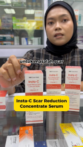 DM Essentials InstaC 4-in-1 combo FULL SET + SCAR Reduction Concentrate | Vitamin C skincare set | cerahkan parut jerawat hitam gelap | Serum Parut