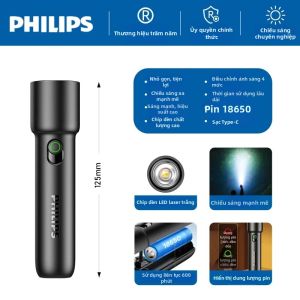 Philips | Đèn Pin Cầm Tay Nhỏ Gọn Công Suất Cao Sạc Được
