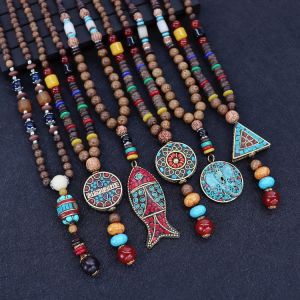 Dây Chuyền Dài Phong Cách Dân Tộc Giản Dị Cho Nam Và Nữ Dây Chuyền Áo Len Nghệ Thuật Đa Năng Phong Cách Dân Tộc Phụ Kiện Trang Sức Thời Trang