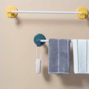 ForestM ในห้องน้ำ ที่แขวนผ้าเช็ดตัว ที่แขวนผ้าเช็ดตัว ไม่ต้องเจาะร towel holder สไตล์เรียบง่าย ราวแขวนผ้าขนหนู ไม่ต้องเจาะร ไม่ต้องเจาะรู แข็งแรงทนทาน