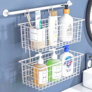 Bathroom Wall Mounted Storage Basket Rack Toilet Hanging Shelf Shower Organizer Bath Accessory Toilet Storage Basket
