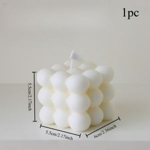 1Pc Bubble Cube Shaped Candle Handmade Scented Candle Aromatherapy Soy Wax Candle Home Decoration Wedding Birthday Party Candles