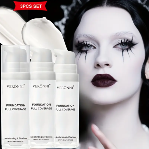 VERONNI | Kem Nền Lỏng Che Phủ Hoàn Hảo Chất Kem Mịn Lâu Trôi Lì Trang Điểm Gothic Cosplay 15ml