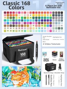 Touch mark | Quick-dry Layerable Markers for Art Sketching School Students Drawing