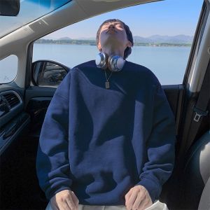 HetingHOME | เสื้อสเวตเตอร์คอกลมแขนยาวหลวมๆ ทรงหลวมๆ สำหรับคู่รัก Hetinghome ฤดูใบไม้ร่วง แฟชั่นผู้ชาย ไม่ระบุเพศ สไตล์อเมริกัน