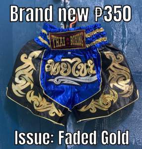 With ISSUE! THAI BOXING Muay Thai Shorts (Faded/Fading GOLD color)