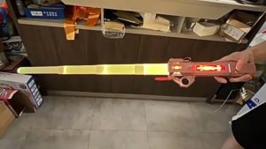 Dazzling 2-in-1 Laser Sword Childrens Toys Retractable Music Iuminous Sword Boy Sword