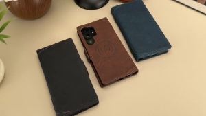 Ví Da Giả Tích Hợp Sạc Không Dây Cho Samsung Galaxy S26 Ultra S25 - Nắp Gập Từ Tính Có Khe Đựng Thẻ Và Chức Năng Đứng