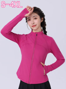 Big Size Womens Dry-fit Running Yoga Jacket Long Sleeve Zipper Collar