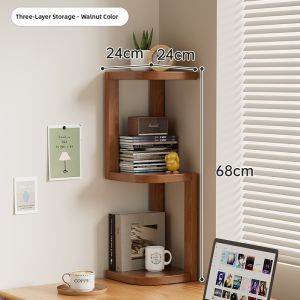 Corner Desktop Organizer Rack Wall Mounted Narrow Long Strip Gap Cabinet Snack Miscellaneous Storage Cabinet Workstation Rack Solid Wood Bookcase