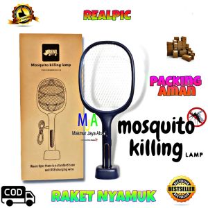 Insect Killer 2 in 1 Raket Nyamuk Lampu Anti Nyamuk USB Rechargeable Canggih