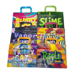 30Pcs Resealable Smell Proof Mylar Pouch Seal Food Ziplock Bags Hnadbag Shape Pouches Spice Powder Storage Bag