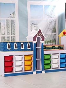 Building Block Toy Frame Kindergarten Kids Plastic Color Storage Box Family Packing Box Storage Box Overlay Teaching Aids Basket