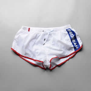 กางเกงขาสั้นกีฬาเอวต่ำเซ็กซี่แห้งเร็วสำหรับผู้ชาย กางเกงวิ่งออกกำลังกายฤดูร้อน กางเกงกีฬาสามส่วน กางเกงกีฬาเอวต่ำสำหรับผู้ชาย