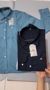 [HCM] Áo Sơ Mi Nam Trung Niên Trơn Tay Dài Chất Lụa Giản Cao Cấp Siêu Mát From Rộng Rãi Thoải Mái