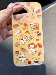 น่ารัก เคสโทรศัพท์แข็ง For เคส iPhone 11 13 16 15 14 12 pro max Case 12 13 pro max 13 Pro 14 Pro IMD เคสโทรศัพท์