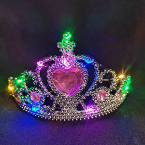 Trang Sức Tiệc Sinh Nhật Elsa Princess Glowing Crown Trang Trí Tóc Trẻ Em Đồ Chơi Đèn LED Đồ Chơi Phát Sáng Đồ Chơi Giải Trí