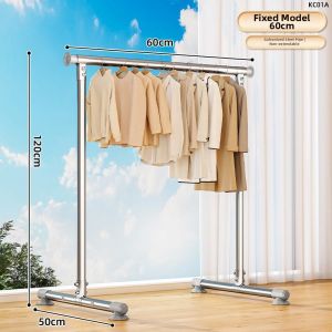 Stainless Steel Adjustable Thickened Standing Clothes Drying Rack