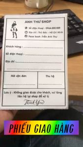 Combo 50 Phiếu giao hàng tem vận chuyển in theo yêu cầu có keo dán sẵn kích thước 10x15cm - Anchi Printing