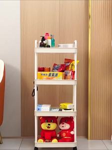 5-Tier Mobile Trolley Storage Rack Rolling Cart Floor Shelf with 360° Wheels for Kitchen Bathroom Fruit Vegetable Snack Holder