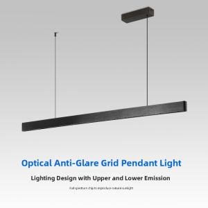 Louvered Spotlight Up-Down Emitting Long Strip Ultra-Thin Minimalist Restaurant Pendant Light