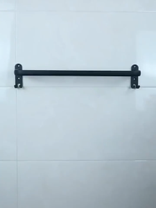 Rak Tuala Dinding 50/60cm Wall Mounted Single Bar Pole Towel Rack Bathroom Holder With Hook 壁挂毛巾杆