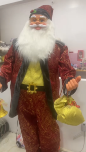 1.8m toy electric music dancing Santa Claus welcome decoration large Christmas decoration