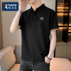 TUCANO Summer Thin Short Sleeve Polo Shirt Mens Casual Collared T-Shirt Youth Fashion Upper Apparel Polyester Fiber
