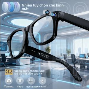 Kính Thông Minh AI 2025 Với Camera 8MP Quay Video Gọi Bluetooth Nghe Nhạc Dịch Thuật 100+ Ngôn Ngữ Chống Nước Chống Tia UV Dành Cho Nam Và Nữ