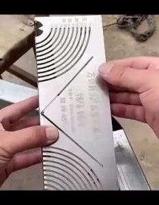 Tube Ruler Multipurpose Square Tube Folding Ruler Metal Marking Stainless Steel Four Sided Ruler Multifunction Smooth Arcs Measuring Tools Measurement 20-65mm