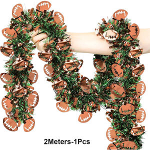 Soccer Tinsel Garland Soccer Party Decorations Metallic Twist Football Garlands Home Indoor Outdoor Game Day Soccer Birthday