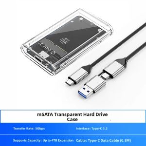 Orico | Transparent mSATA to Type-C SSD Enclosure
