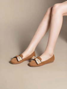 Reemoor | New Autumn Lace Bow Loafer Soft Sole Slip On Shoes