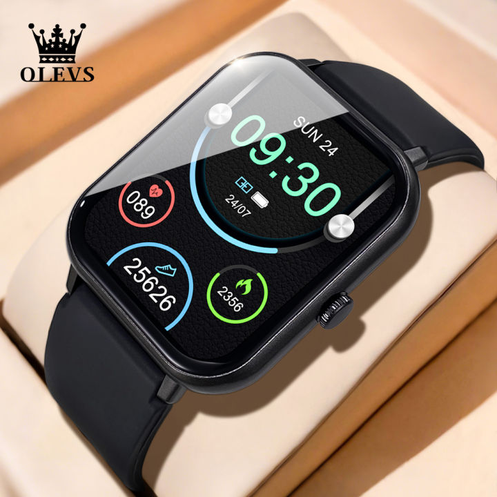 OLEVS Smartwatch Pria Original Bluetooth Call Touch Screen Sports