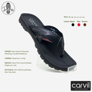 SANDAL JEPIT PRIA DEWASA CASUAL FASHION CARVIL NEW EMW 02 KARET TRAVEL ADVENTURE DEJAVU STORE