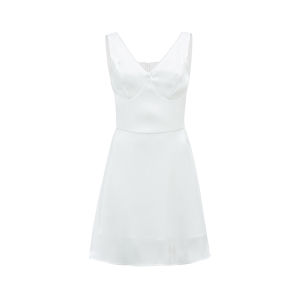 La lune Du ciel | Đầm Dây Slimming V-neck Màu Đơn