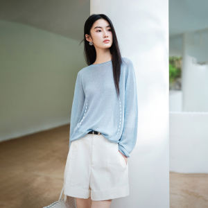 PEACEBIRD | Breathable Seamless Over-Shoulder Loose Cover-up