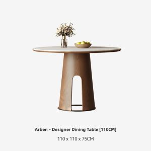 Vintage Round Marble Dining Table