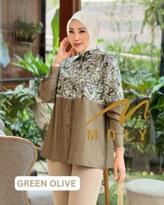 (9) MDLY RALINE Baju Kemeja wanita katun bordir Raline Shirt by Mdly. Nazra Sha