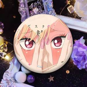 M-My Dress-Up Darling Anime New Brooches Soft Button Pin Funny Silly Gnarpy on A Skateboard Meme Badge Gamer Collection Gifts