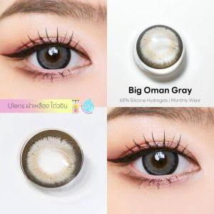 คอนแทคเลนส์ Big Oman ขนาด 15.0 mm มีสี เทา/ตาล Gray/Brown มีค่าสายตาปกติ (0.00)  บิ๊กอาย ตาโต ไฮโดรเจล
