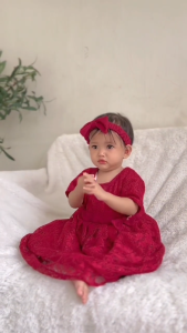 AKFAS - Dress Anak & Bayi Perempuan Elegan dengan Pita Cantik untuk Pesta & Ulang Tahun