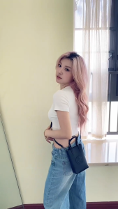 Disney New Mickey Mouse Shoudler Handheld Bag Classic Black Design Embossed Logo For Ladies Women